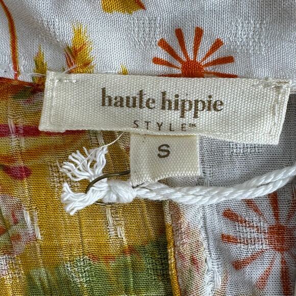 Haute Hippie crop tropical print‎ top - NEW - Picture 6 of 10